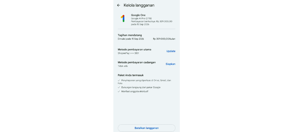Berhasil Berlangganan